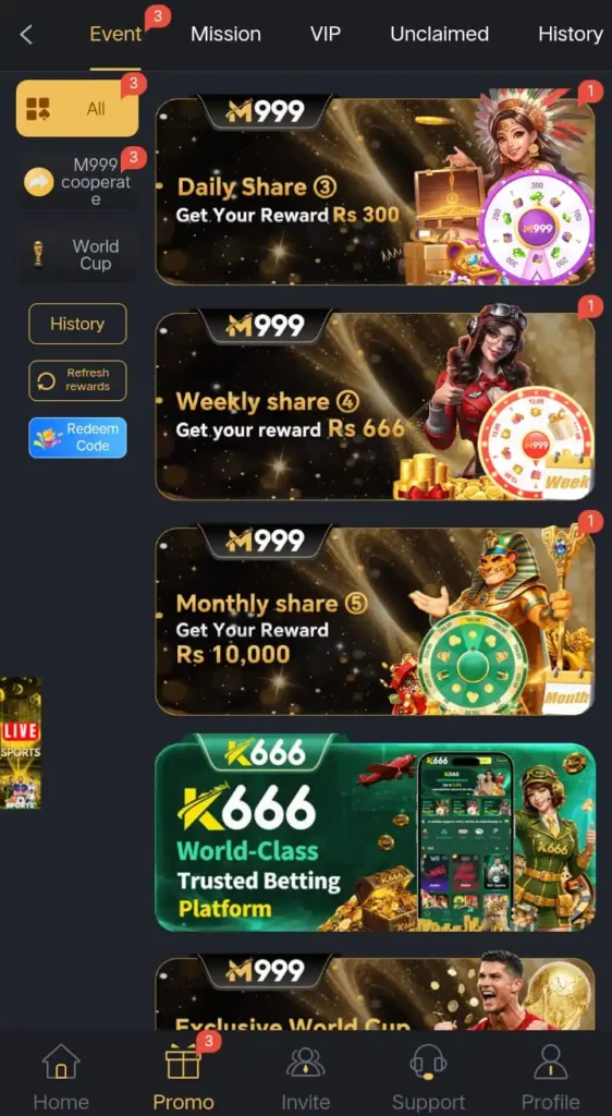m999 bonus